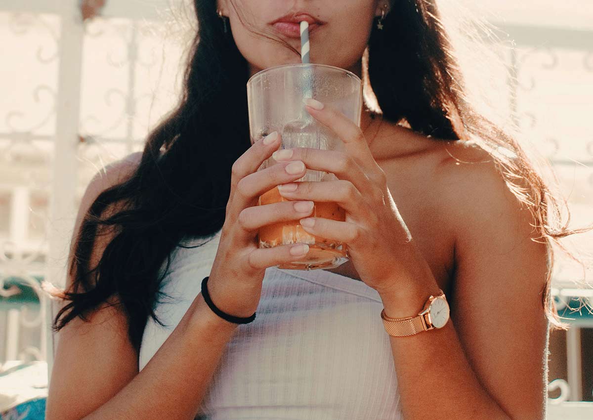 Imaginity, Global Experience, Gloria, Juice, Woman drinking juice