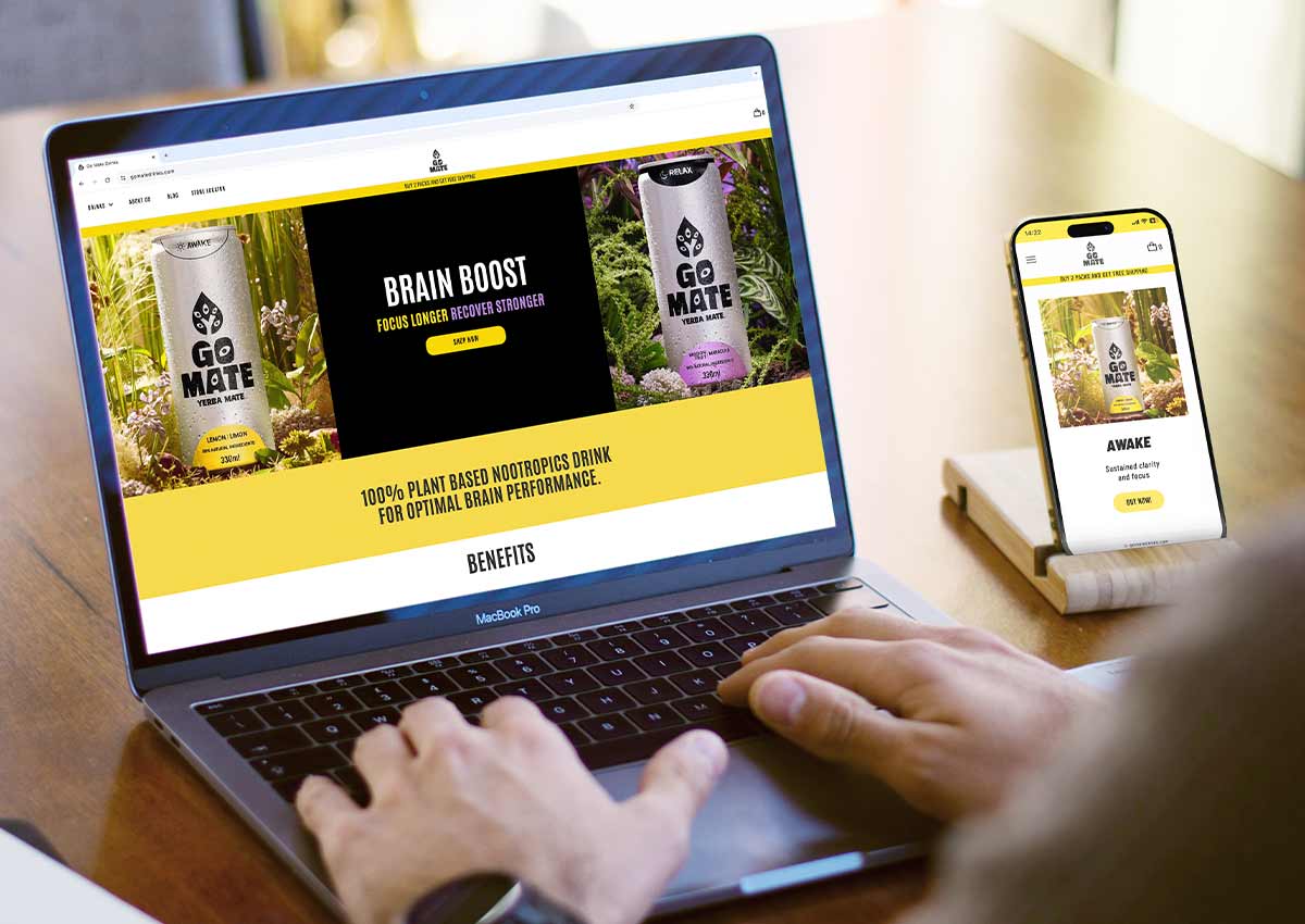 Imaginity, Gomate, web design, man notebook web mobile english