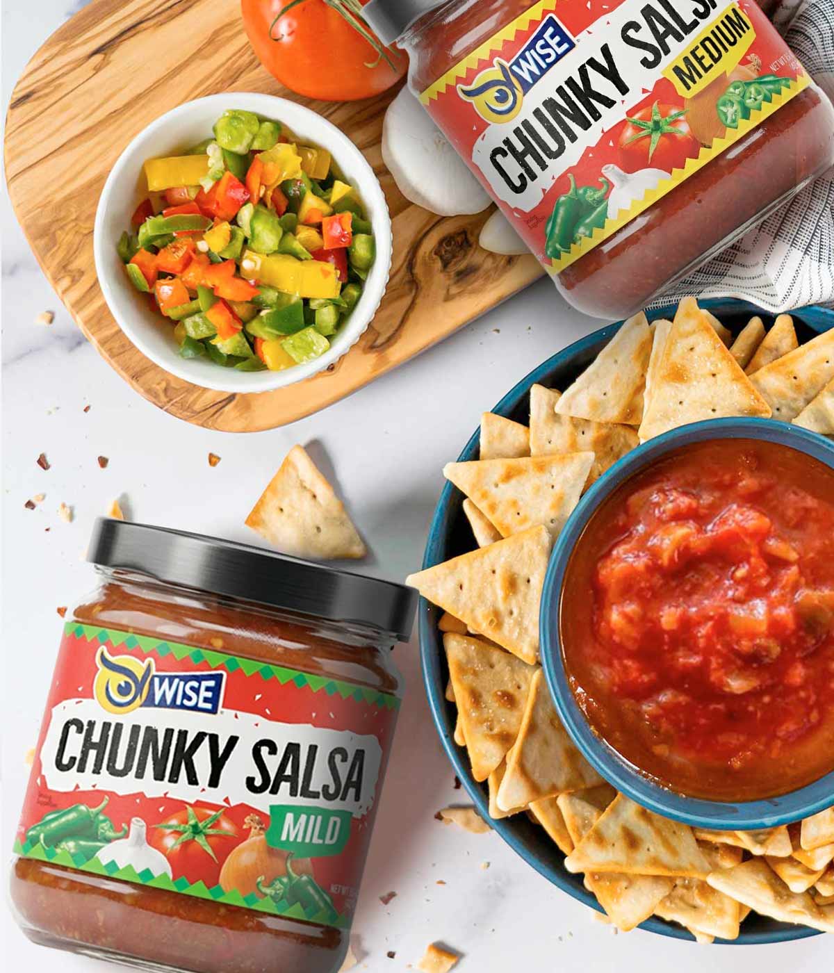 Imaginity, Wise Salsas, Chunky Medium, Packaging Design