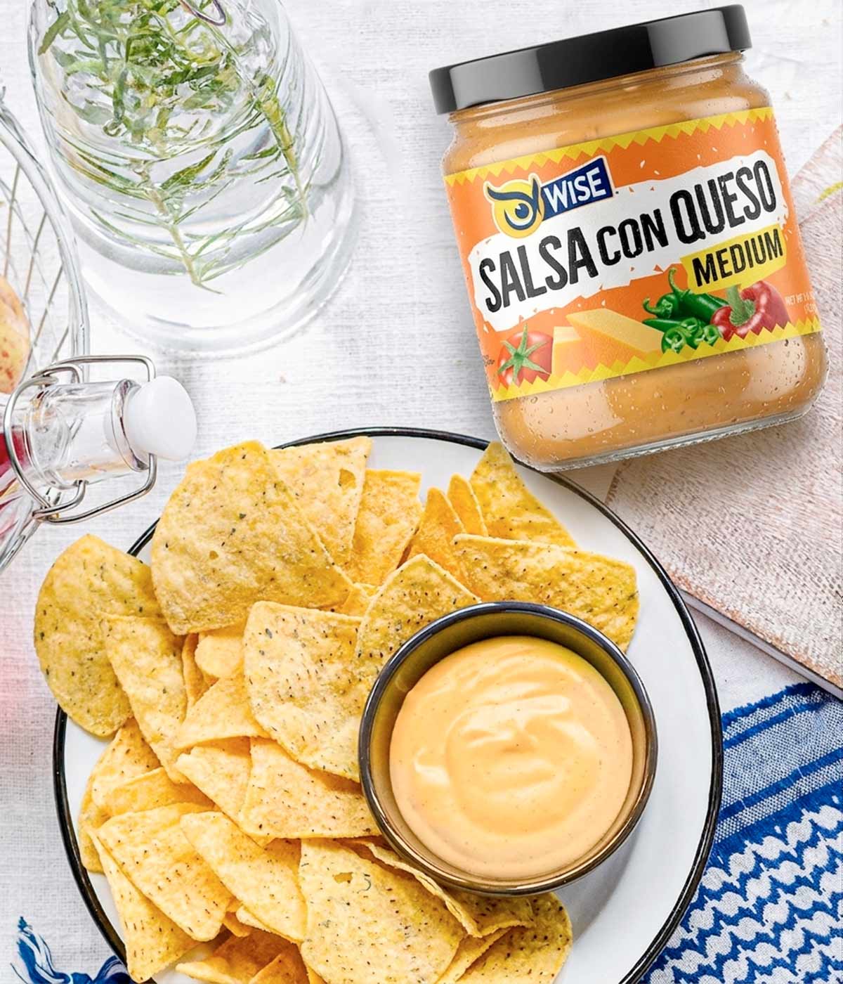 Wise Snacks, Salsas, Salsa con Queso, Nachos, Packaging Design, Branding