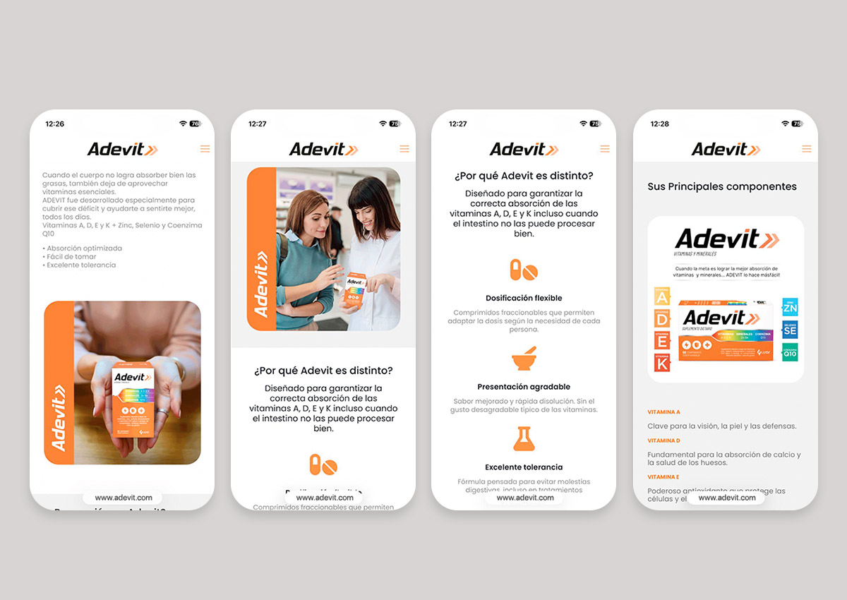 Imaginity, Adevit Web Design, Mobile screens