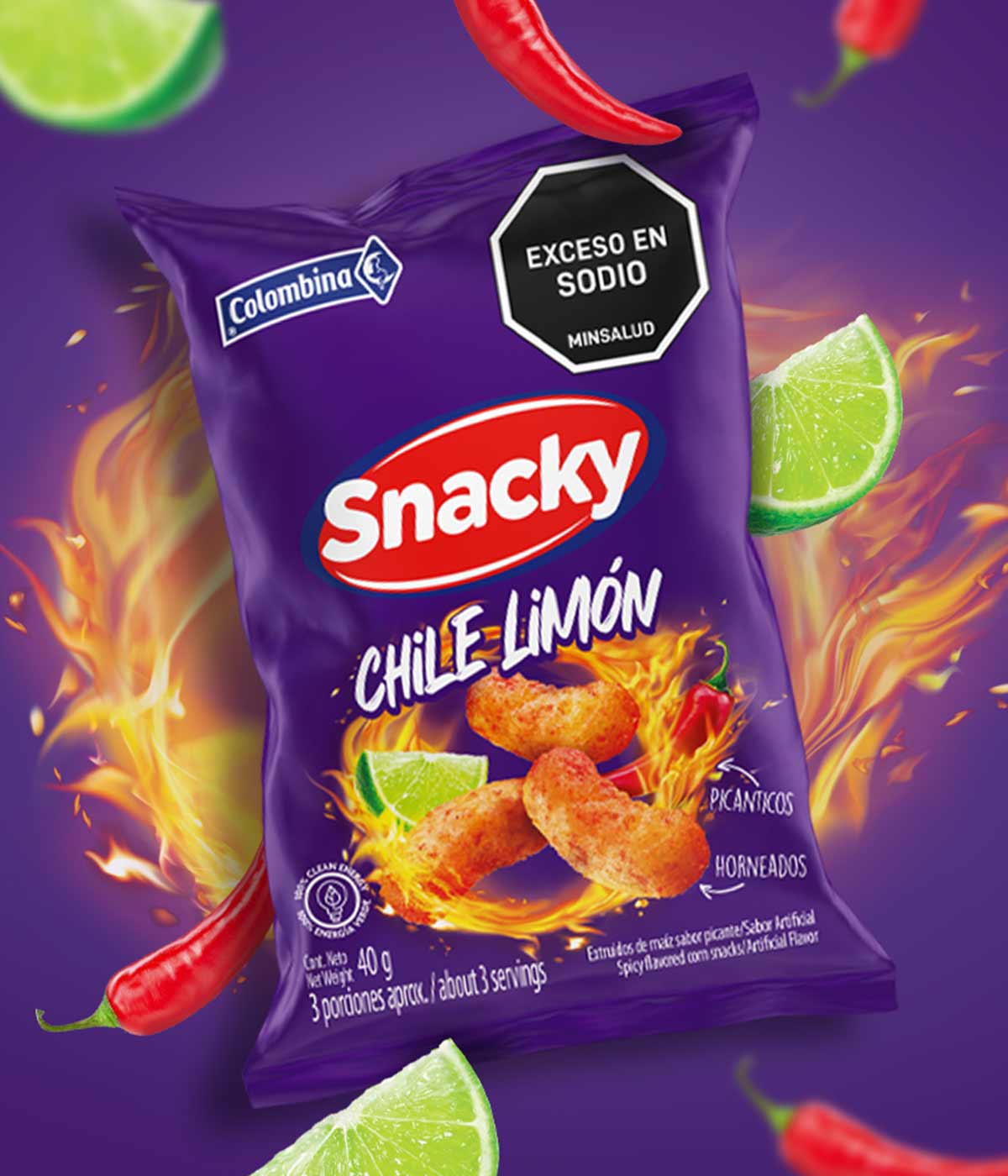 Imaginity, colombina, snacky, chile limon pack