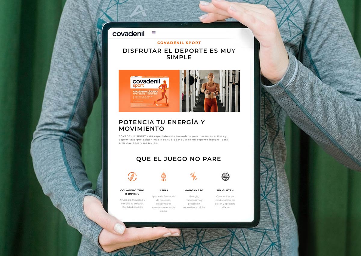 Imaginity, Covadenil, Web Design, Tablet, Sport