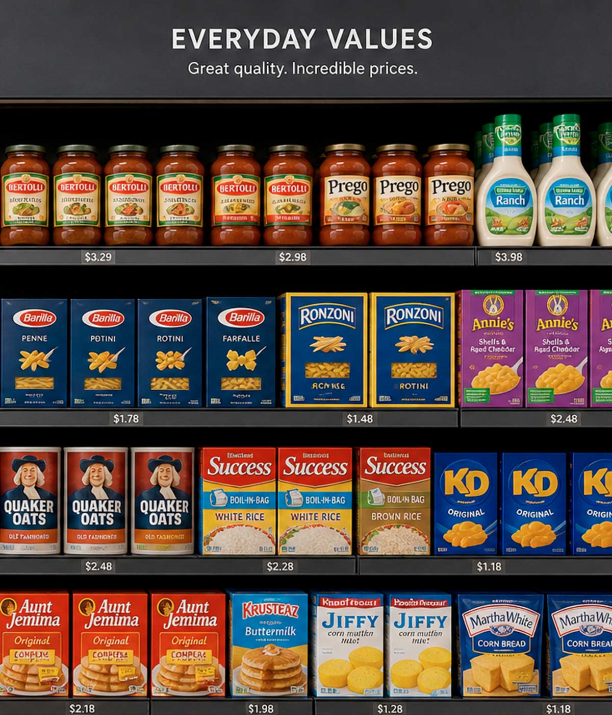 Imaginity, Food Packaging trends, US, Retail shelf, Every Day Values