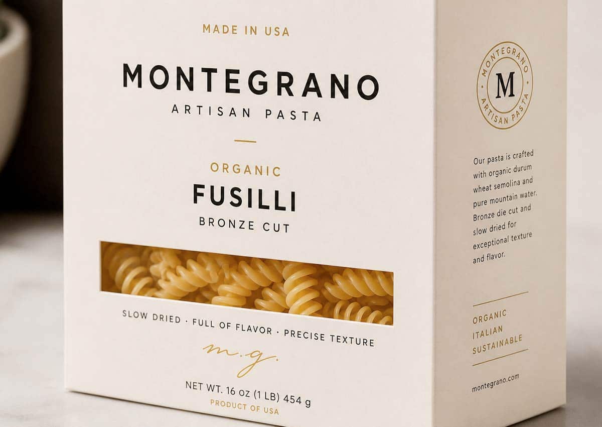 Imaginity, Premium Food Packaging design, USA, Pasta