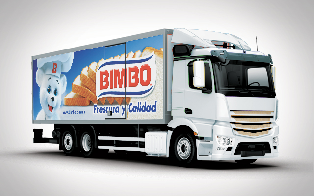 Brand activation design for the Bimbo Pan Blanco truck fleet, Latin America - Imaginity