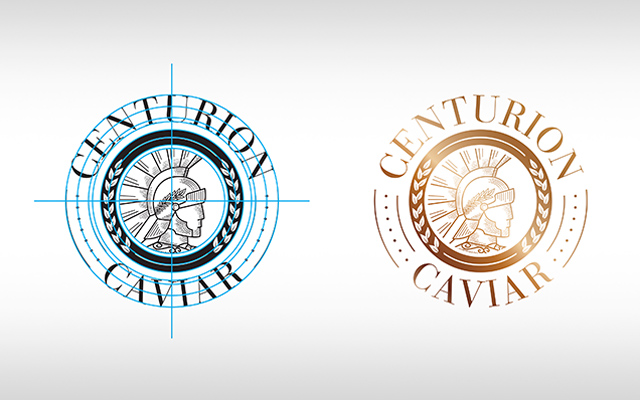 Logo design of the premium brand of caviar Centurion, United States - Imaginity