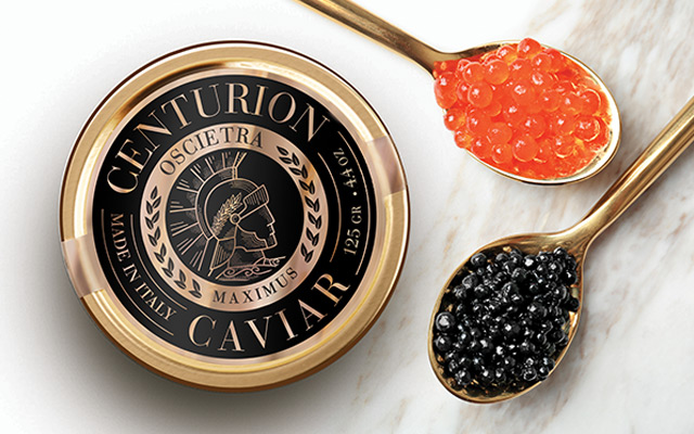 Um design único, exclusivo para a identidade do caviar Centurion, Estados Unidos - Imaginity