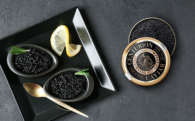DiseƱo de packs de latas de caviar de mƔxima calidad de Centurion, Estados Unidos - Imaginity