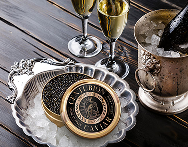 DiseƱo de etiquetas premium para la variedad de caviar de primer nivel de Centurion, Estados Unidos - Imaginity