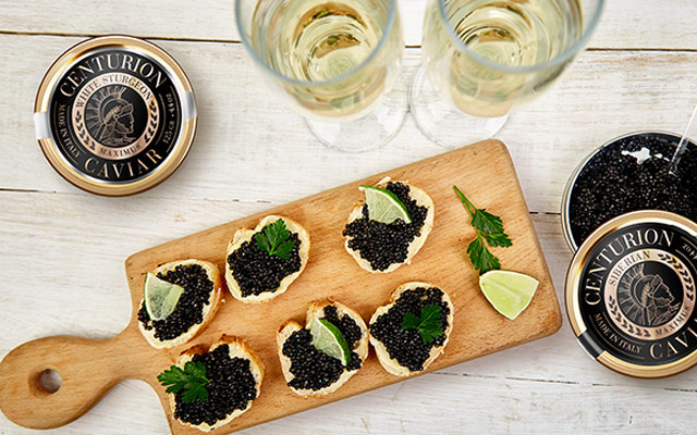 Premium label design for Centurion caviar across its entire product line, United States - Imaginity