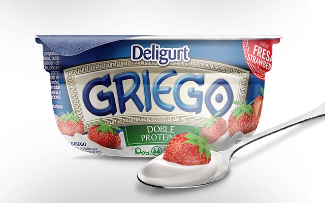 Diseño de Packaging y Branding para la línea del nuevo yogur Griego de la marca Delight, Dos Pinos. Diseño: Imaginity