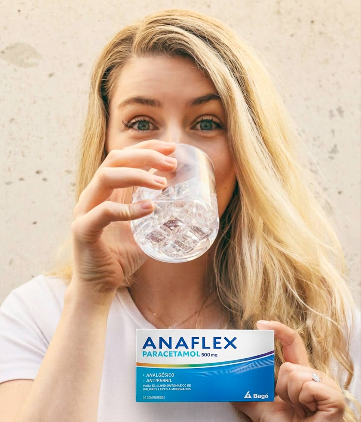 Imaginity, Bago, Anaflex Paracetamol, Packaging design, Woman drinking water