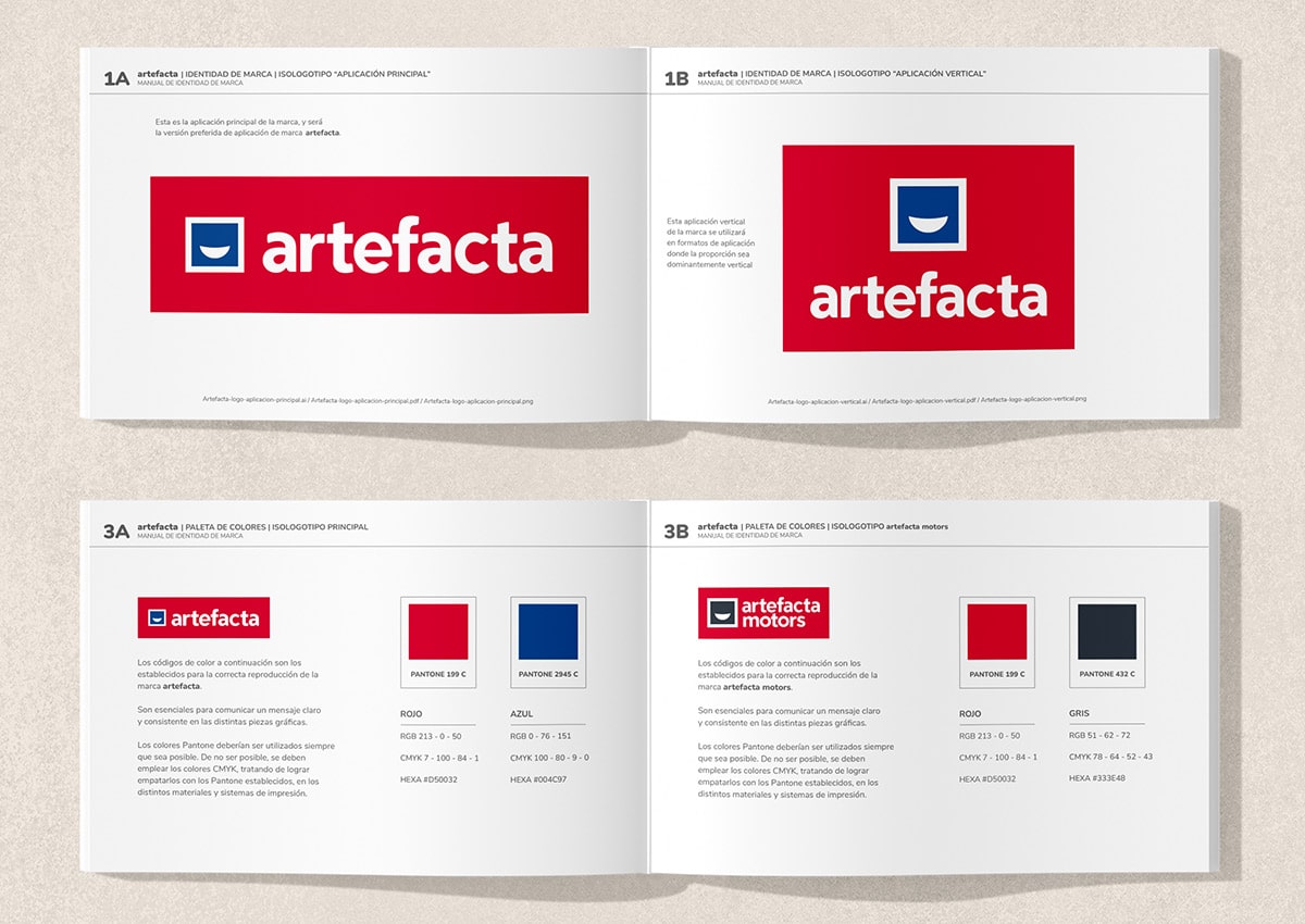 Imaginity, Artefacta, Ecuador, Brand Indentity, Brandbook Design, Interior, Pages 3