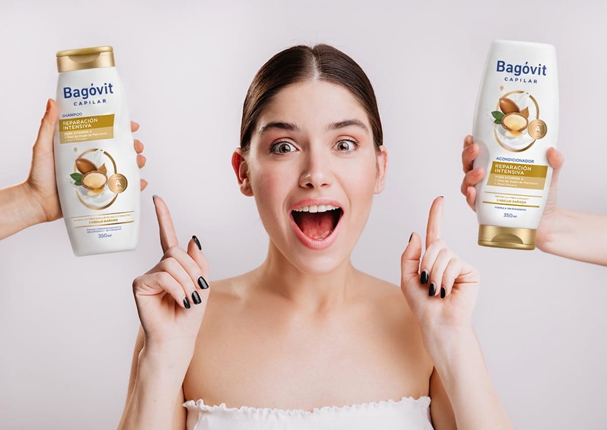 Imaginity, Bagóvit, Product Design, Shampoo, Conditioner Bottle, Personal Care, Front, Back