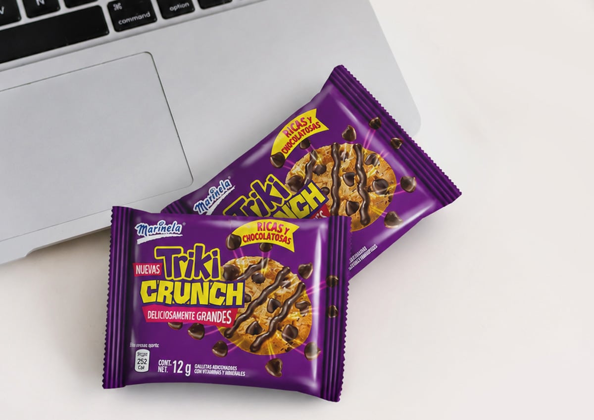 Imaginity, Bimbo, Marinela, Triki Crunch, Cookies, Chocolate Chips, Packaging Design