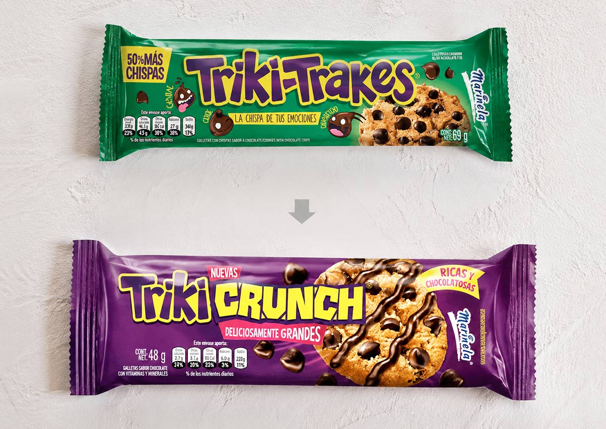 Imaginity, Bimbo, Marinela, Triki Crunch, Pack Design, Box, Cookies, Choco Chips