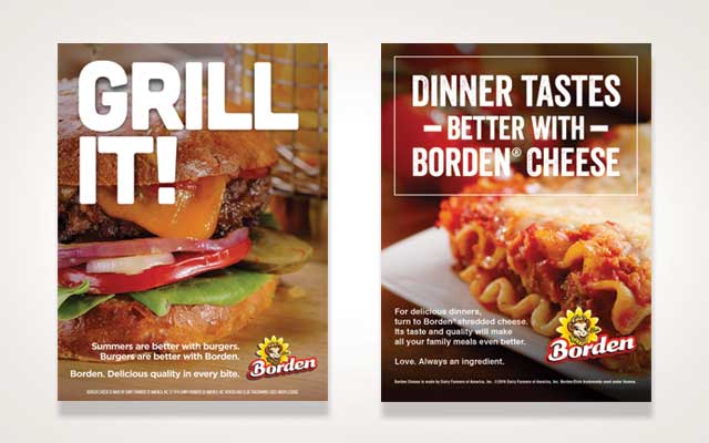 Brand Activation for Borden, ad design the cheese campaign, food, dairy products, USA by Imaginity
