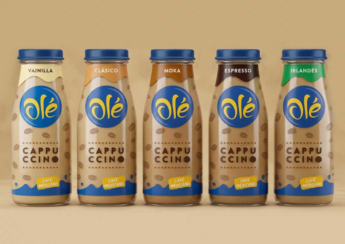 imaginity, ole, packaging design, bottles line