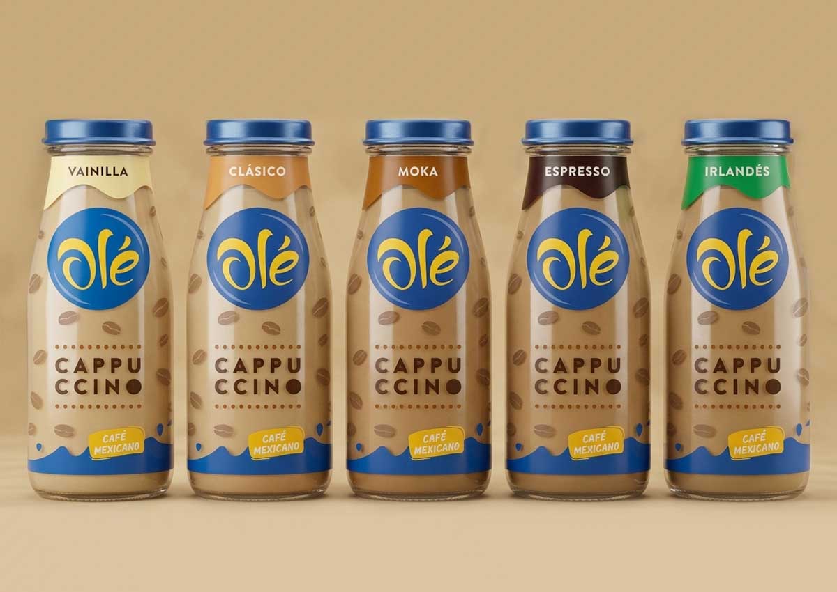 imaginity, ole, packaging design, bottles line