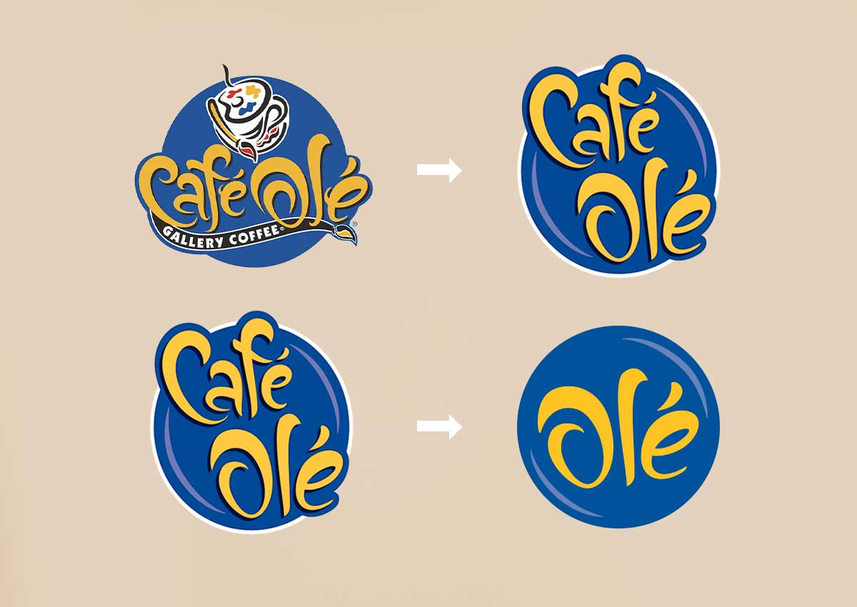 imaginity, cafe ole, packaging design branding, evolution