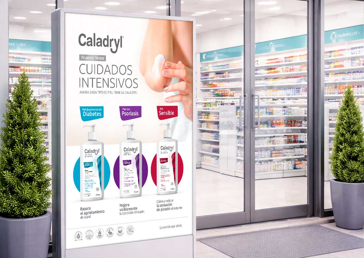 imaginity, caladryl, key visual, in store, brand activation, door board
