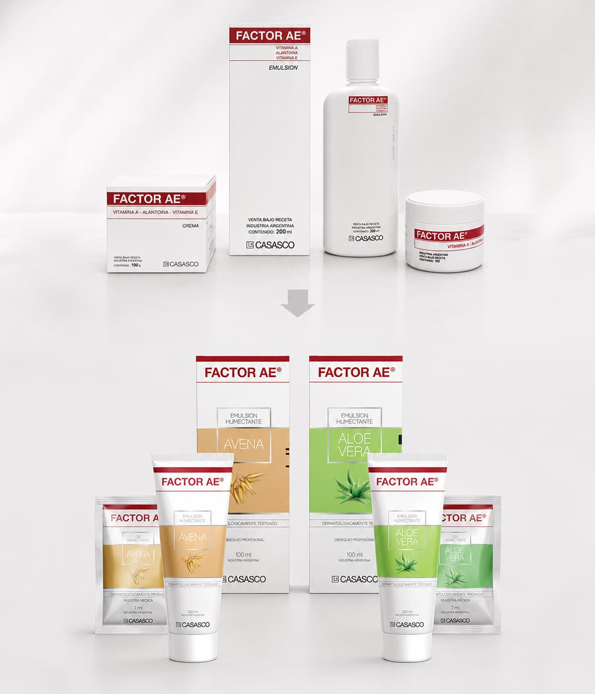 Casasco, Laboratory, Factor AE, Pack Design, Emulsions, Pharmaceutical Line Rooted Skincare