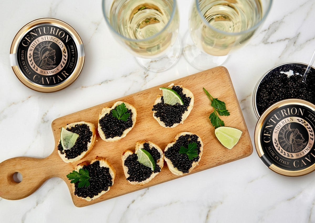 Imaginity, Centurion Caviar, Can, Luxury Pack Design, Branding, Logo