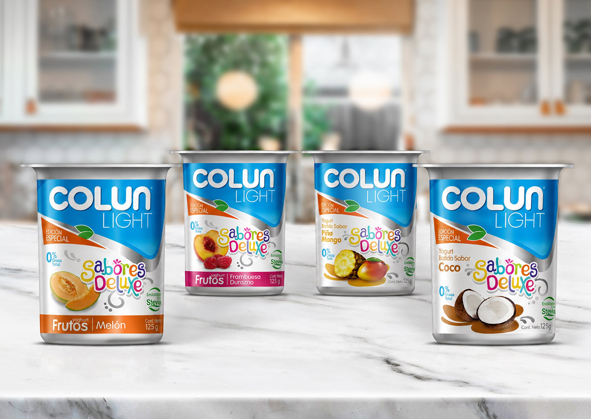 Imaginity, Colun Light, Sabores Deluxe, Special Edition, New Logo Design, Branding, Packaging, Dairy, Yogur, Product Line, Chile
