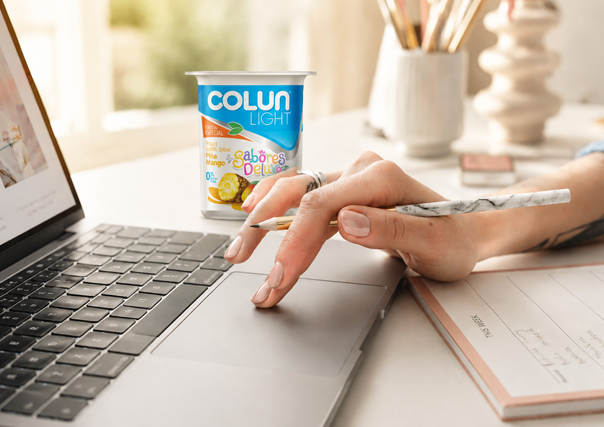 Imaginity, Colun Light, Sabores Deluxe, Special Edition, New Logo Design, Branding, Packaging, Dairy, Yogur, Ananá, Mango, Special Edition, Chile