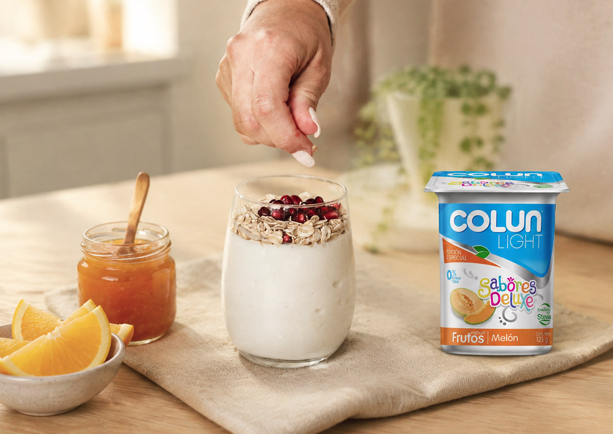 Imaginity, Colun Light, Sabores Deluxe, Special Edition, New Logo Design, Branding, Packaging, Dairy, Yogur, Melon, Chile