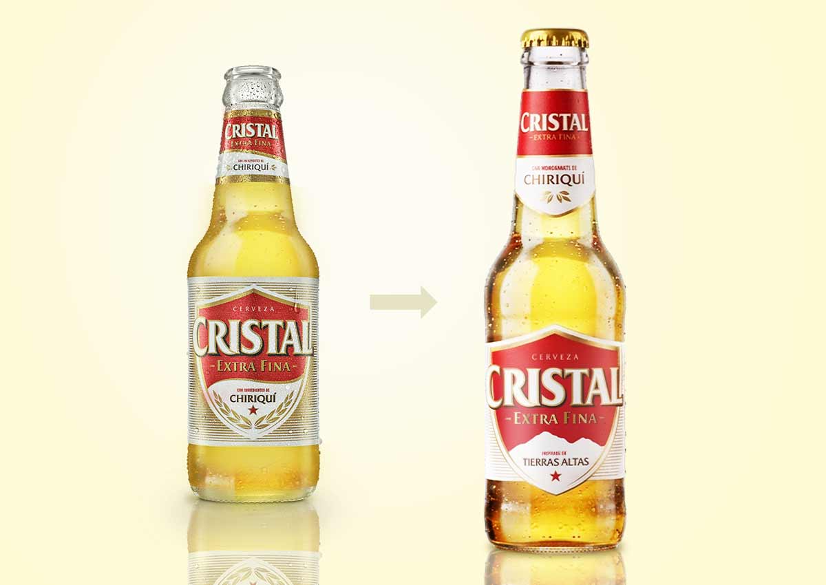 Imaginity, Cristal Bottle, Packaging Design, before after