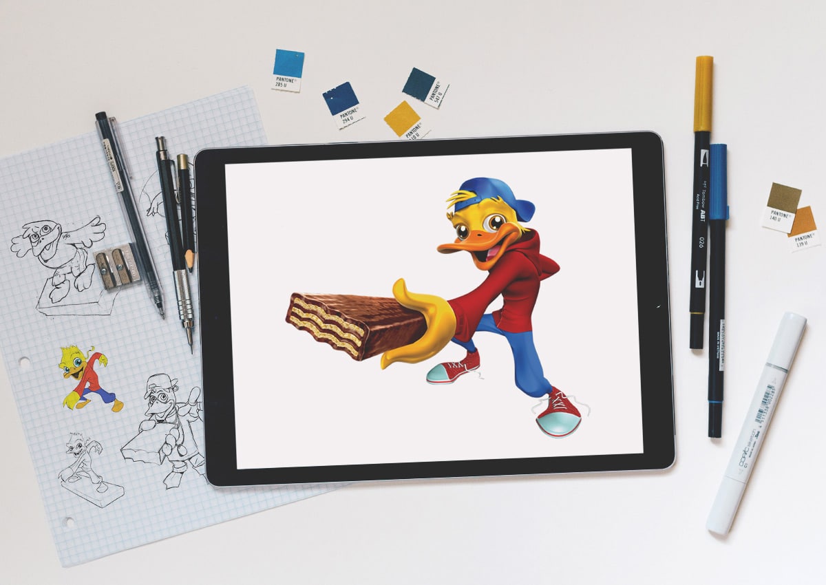 Imaginity, Cua Cua, Field, Perú, Kraft Foods, Chocolate Wafer, New Mascot Design, Process Evolution