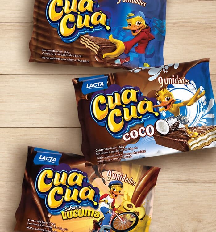 Imaginity, Cua Cua, Lacta, Field, Oblea de chocolate, Diseño de packaging, Snack nostálgico, Personaje, Perú