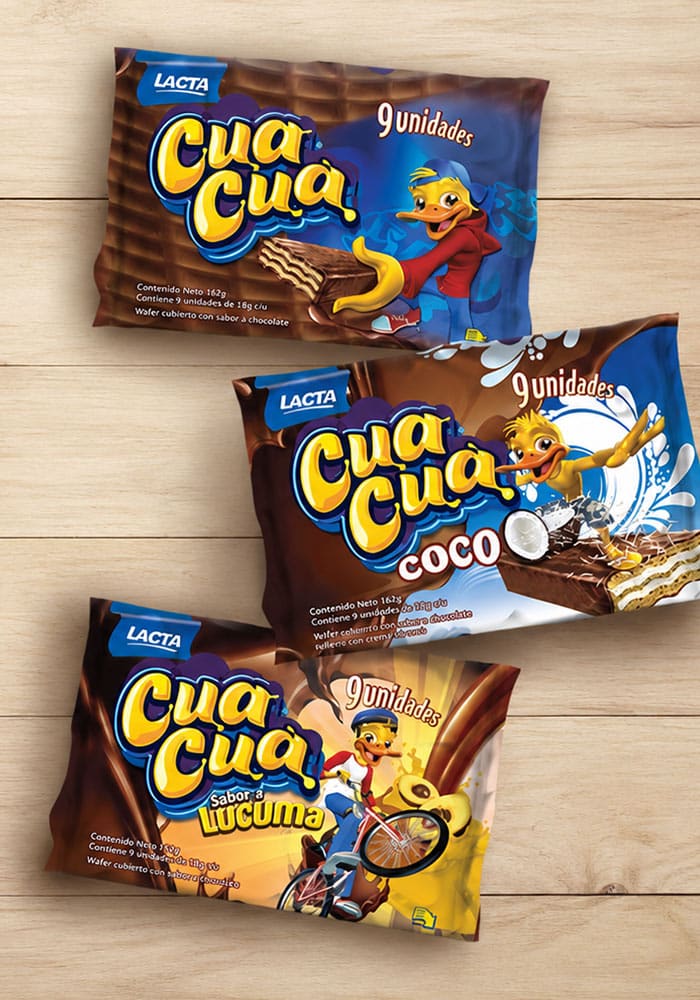 Imaginity, Cua Cua, Lacta, Field, Oblea de chocolate, Diseño de packaging, Snack nostálgico, Personaje, Perú