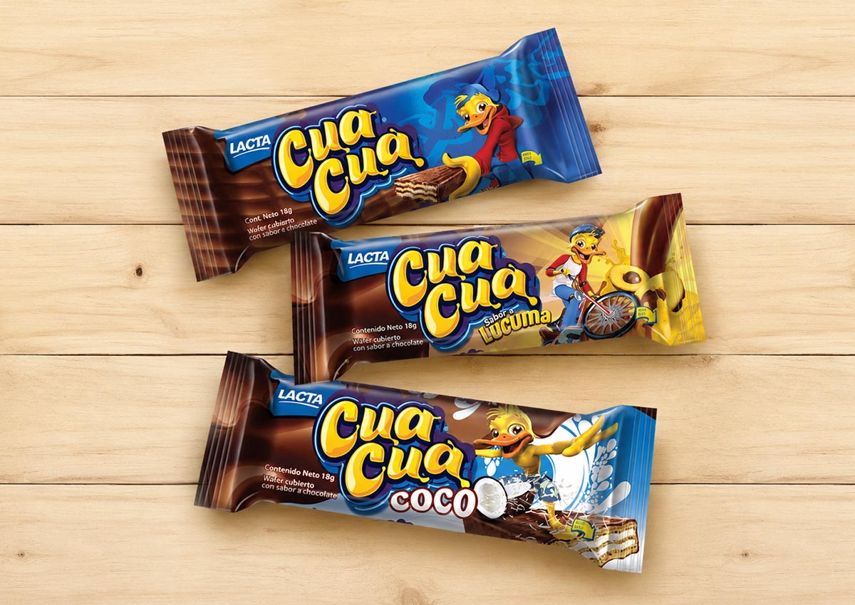 Imaginity,Cua Cua, Lacta, Field, Perú, Oblea de chocolate, Diseño de packaging, Personaje