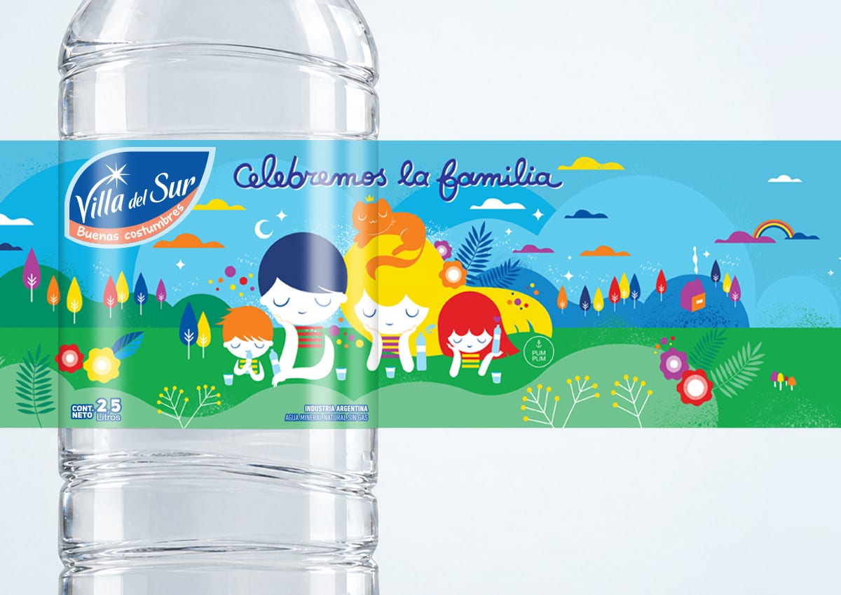 Imaginity, Danone, Villa del Sur, Mineral Water Bottle, Packaging Design, Pum Pum Edition