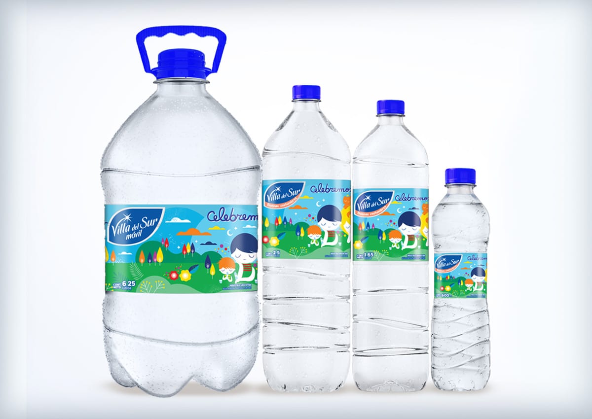 Imaginity, Danone, Villa Del Sur, Mineral Water, Packaging Design, Full Product Line
