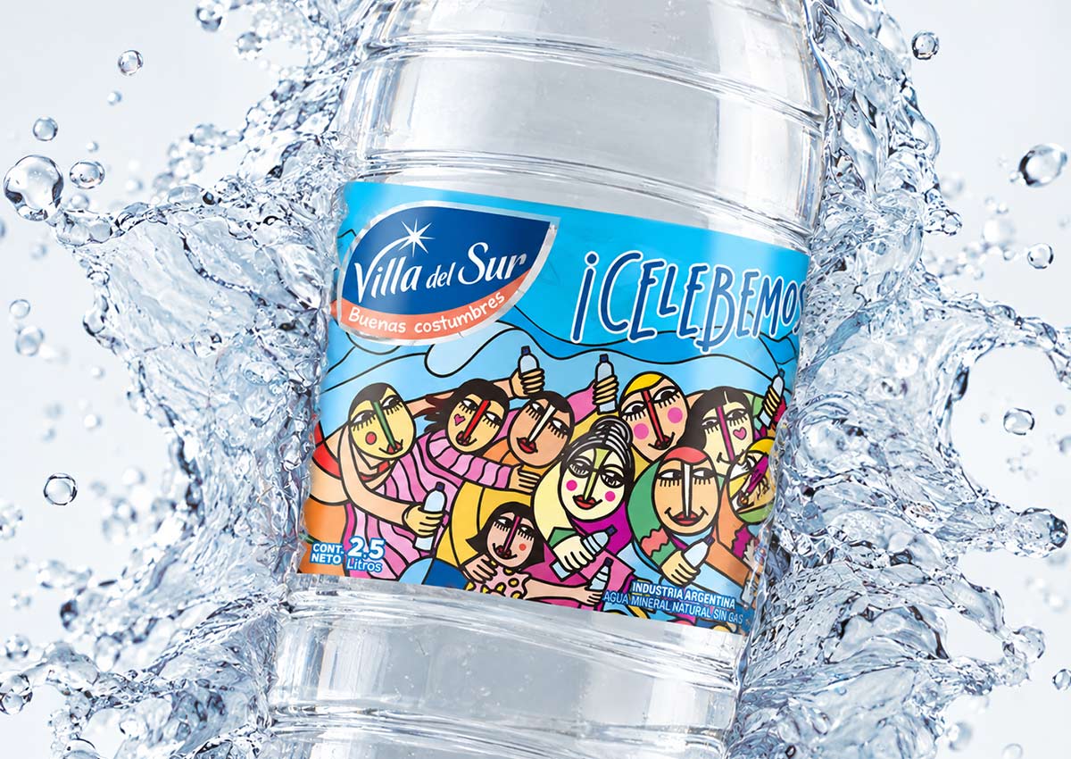 Imaginity, Danone, Villa del Sur, Mineral Water, Packaging Design, Limited Edition, Baldrich, Details