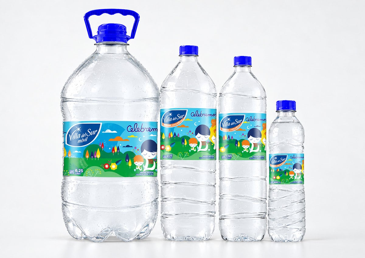 Imaginity, Danone, Villa Del Sur, Mineral, Water, Packaging Design, Product Line, Pum Pum