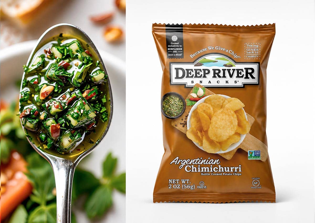 Imaginity, Deep River Snacks, Packaging Design, Chimichurri