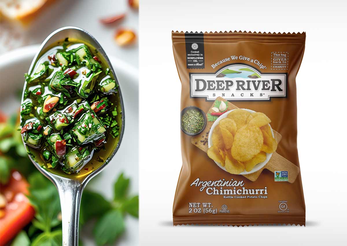Imaginity, Deep River Snacks, Packaging Design, Chimichurri