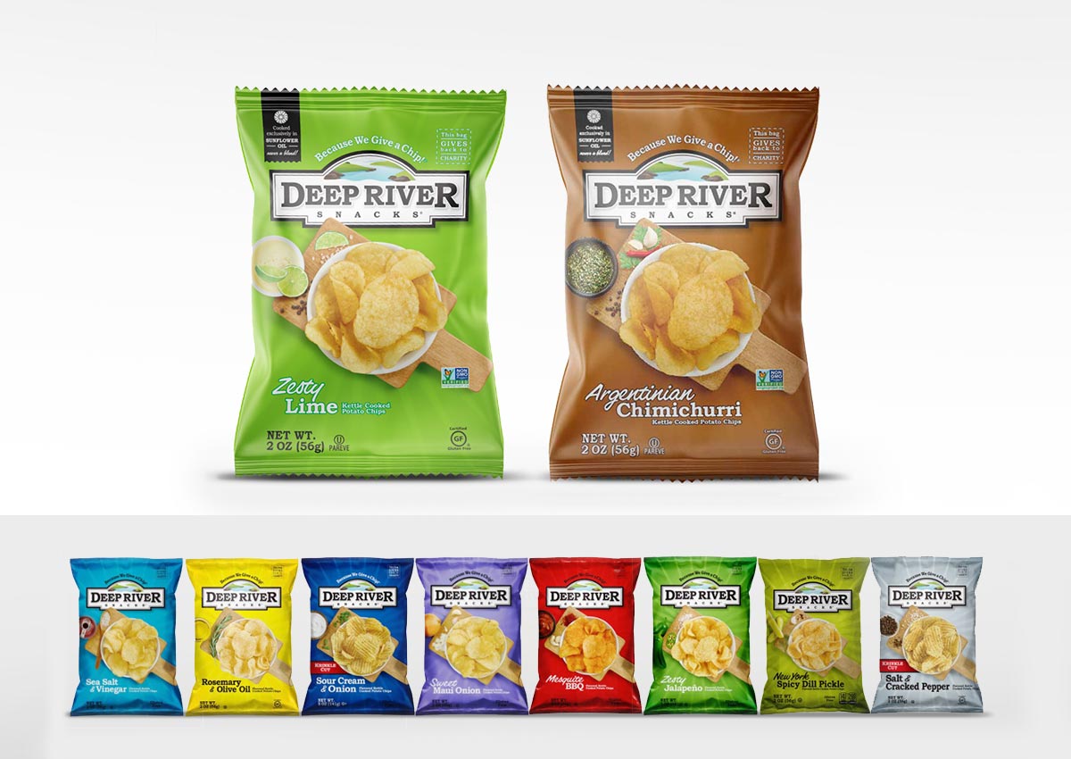 Imaginity, Deep River Snacks, Packaging Design, Line