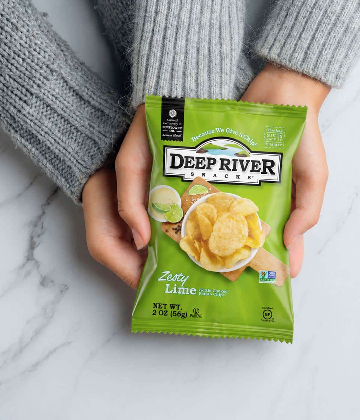 Imaginity, Deep River Snacks, Zesty Lime, Packaging Design, Caring