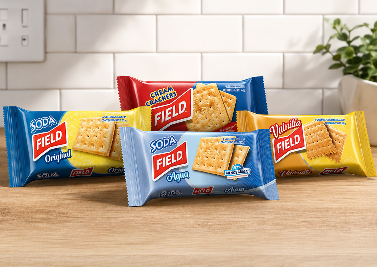 Imaginity, Field, Soda, Cream Crackers, Branding, Packaging Design, Packs, Product Line, Peru