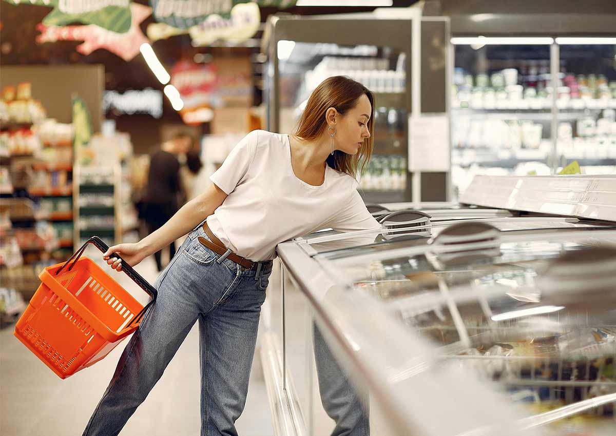 imaginity, frozen food, woman, frrozen food