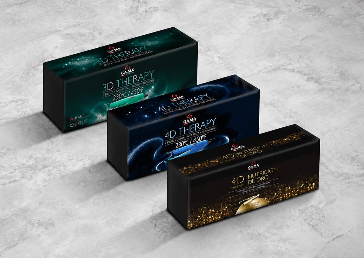 Imaginity, GA. MA Italy, 4D Therapy, Diseño de packaging, Línea de productos, Belleza, Cuidado del cabello