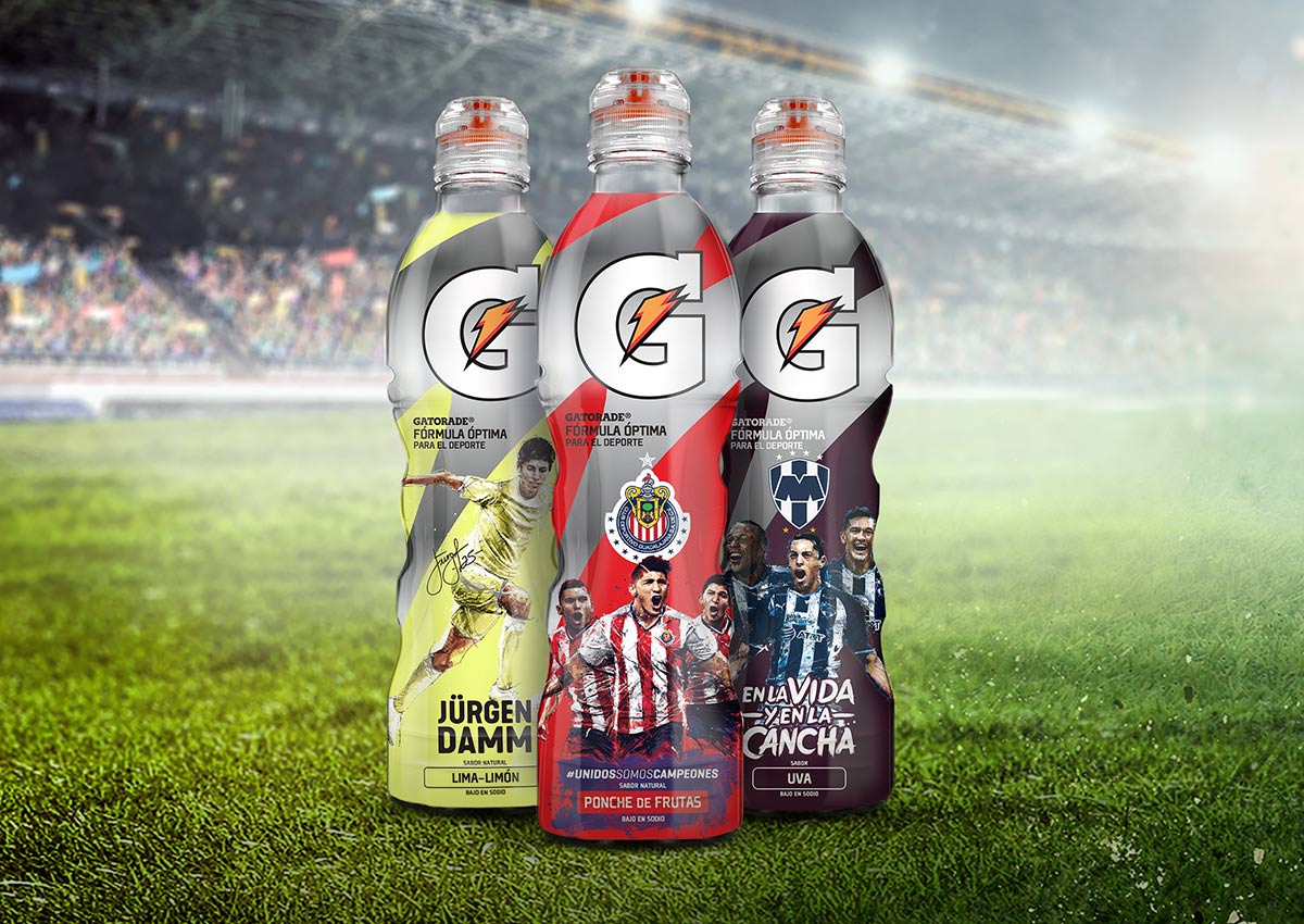 Imaginity, Gatorade, Fútbol, Packaging Design, Fullbody, Bottle, Label, Special Edition, Stadium