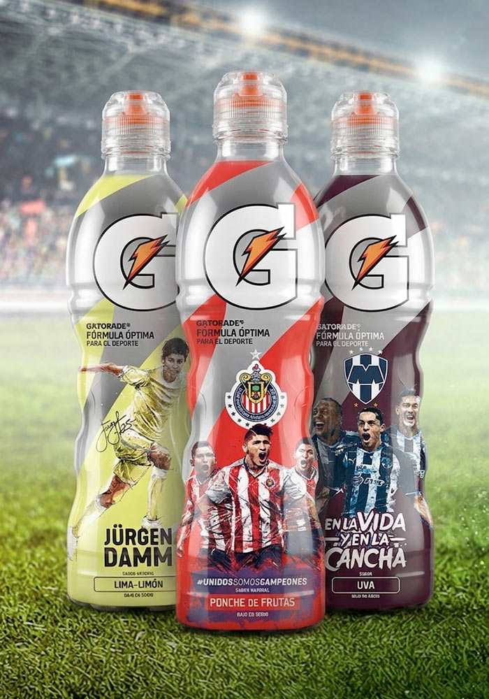 Imaginity, Gatorade, Soccer Team, Packaging Design, Bottles