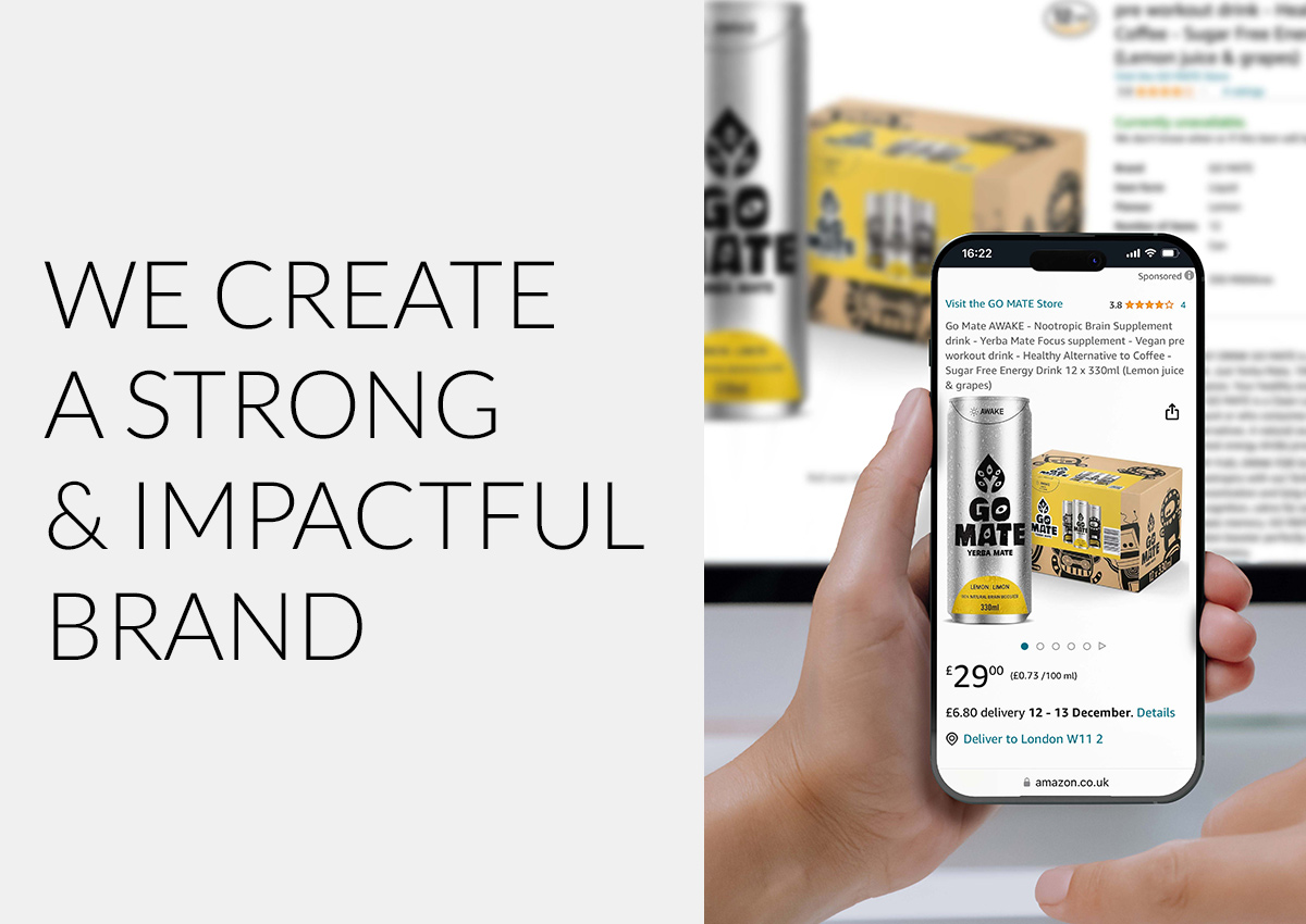 Imaginity, Go Mate, Yerba Mate Energy Drink, Branding, Packaging Design, Amazon, E-Commerce, Title